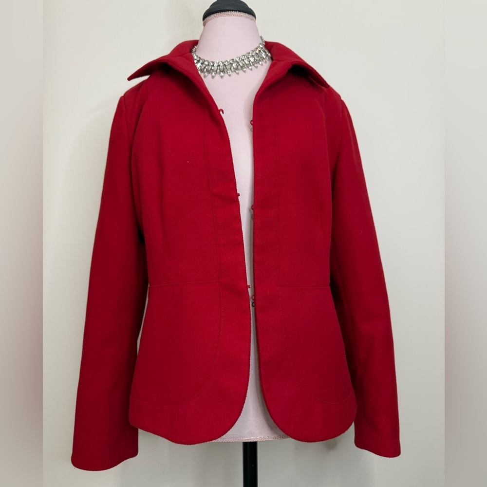 Chicos Elegant Red Women's Jacket/Blazer in size large (2)